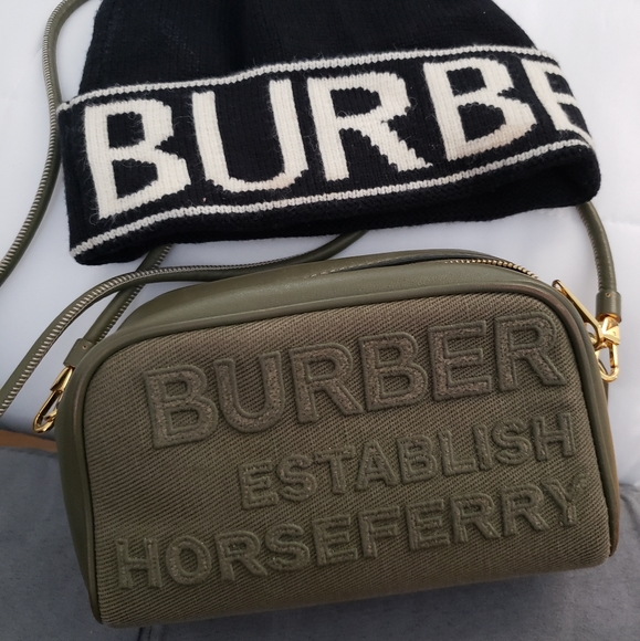 Burberry Handbags - Burberry 100% Auth. Bag & Beanie set. Purchased from Burberry at Cabazon, CA.